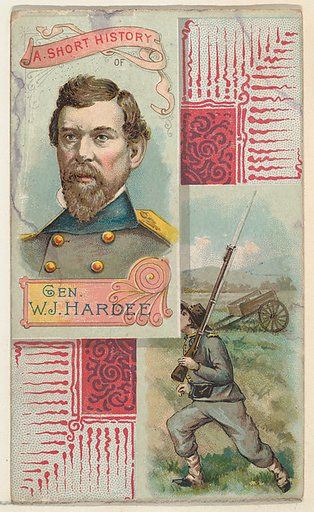 A Short History: General William J. Hardee, from the Histories of Generals series (N114) issued by W. Duke, Sons & Co. to promote Honest Long Cut Smoking and Chewing Tobacco