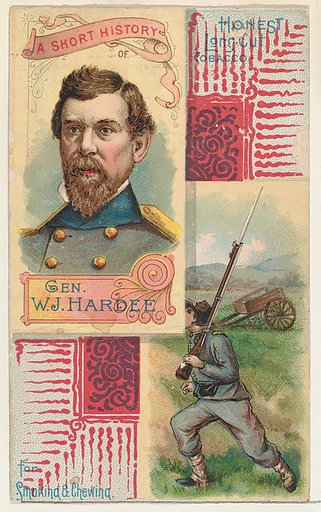 A Short History: General William J. Hardee, from the Histories of Generals series (N114) issued by W. Duke, Sons & Co. to promote Honest Long Cut Smoking and Chewing Tobacco