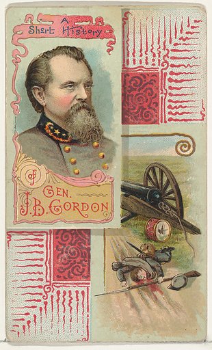 A Short History: General John Brown Gordon, from the Histories of Generals series (N114) issued by W. Duke, Sons & Co. to promote Honest Long Cut Smoking and Chewing Tobacco