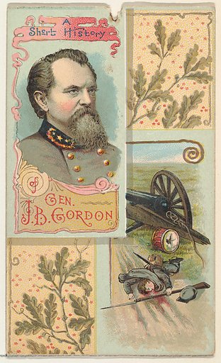 A Short History: General John Brown Gordon, from the Histories of Generals series (N114) issued by W. Duke, Sons & Co. to promote Honest Long Cut Smoking and Chewing Tobacco