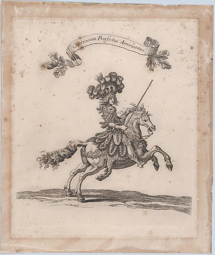 Castrorum Prœfectus Americanus, from "Courses de Testes et de Bagues Faittes par Roy et par les Princes et Signeurs de sa Cour, en l'annee 1662" (Grand Carrousel)