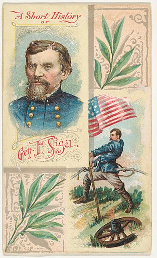A Short History of General F. Sigel, from the Histories of Generals series (N114) issued by W. Duke, Sons & Co. to promote Honest Long Cut Smoking and Chewing Tobacco