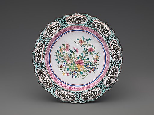Dish with flowering sprays