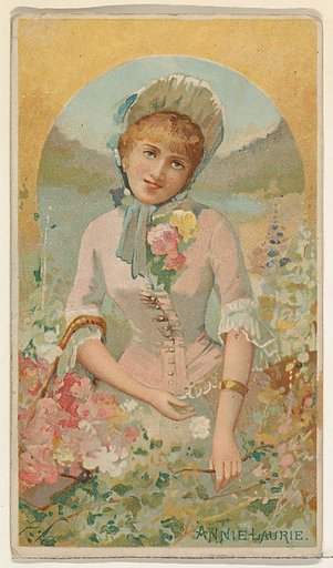 Annie Laurie, from the Illustrated Songs series (N116) issued by W. Duke, Sons & Co. to promote Honest Long Cut Tobacco
