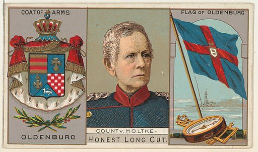 Count von Moltke, Oldenburg, from the Rulers, Flags, and Coats of Arms series (N126-1) issued by W. Duke, Sons & Co.