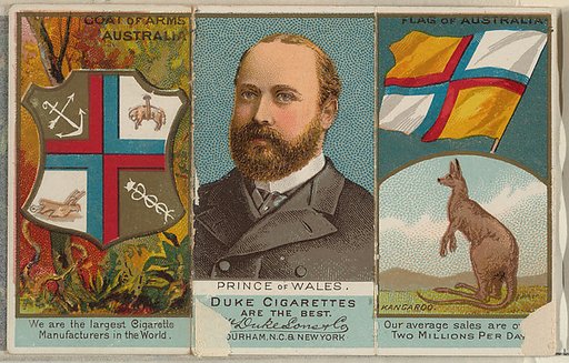 Prince of Wales, Australia, from the Rulers, Flags, and Coats of Arms series (N126-2) issued by W. Duke, Sons & Co.