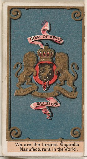 Leopold II, King of Belgium, from the Rulers, Flags, and Coats of Arms series (N126-2) issued by W. Duke, Sons & Co.
