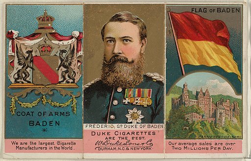 Frederic, Grand Duke of Baden, from the Rulers, Flags, and Coats of Arms series (N126-2) issued by W. Duke, Sons & Co.