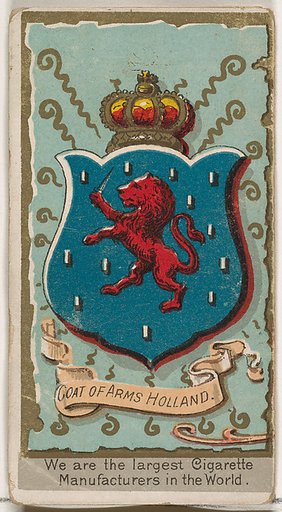 King of Holland, from the Rulers, Flags, and Coats of Arms series (N126-2) issued by W. Duke, Sons & Co.