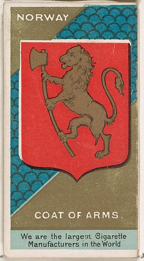 Queen of Norway and Sweden, from the Rulers, Flags, and Coats of Arms series (N126-2) issued by W. Duke, Sons & Co.