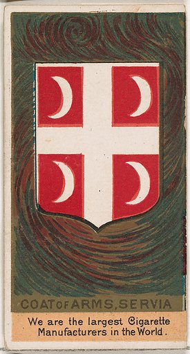 Milan I, King of Servia, from the Rulers, Flags, and Coats of Arms series (N126-2) issued by W. Duke, Sons & Co.