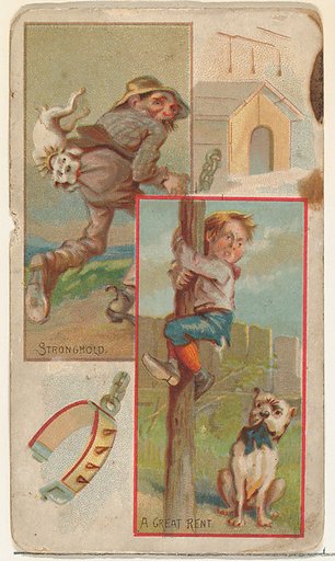 Stronghold / A Great Rent, from the Jokes series (N118) issued by Duke Sons & Co. to promote Honest Long Cut Tobacco