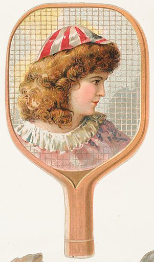 Tennis Racket, from the Novelties series (N122) issued by Gail & Ax Tobacco to promote Navy Long Cut