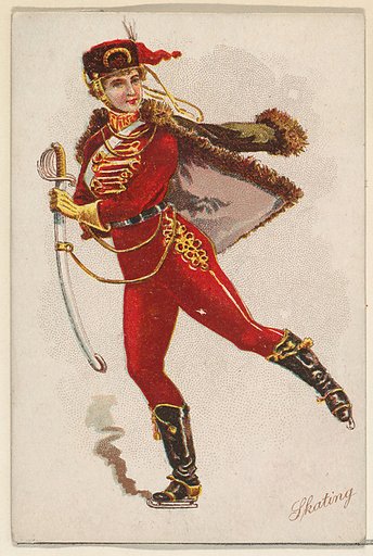 Skating, from the Pretty Athletes series (N196) issued by Wm. S. Kimball & Co.