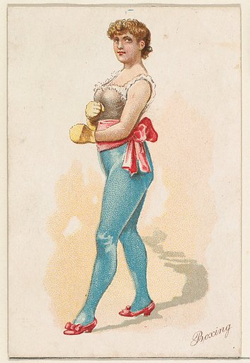Boxing, from the Pretty Athletes series (N196) issued by Wm. S. Kimball & Co.