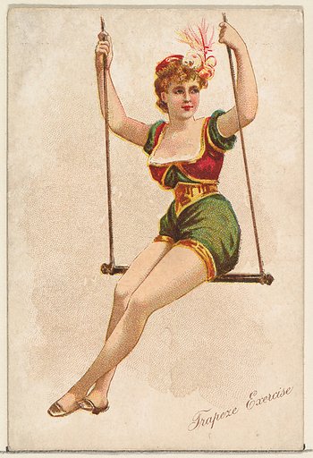 Trapeze Exercise, from the Pretty Athletes series (N196) issued by Wm. S. Kimball & Co.