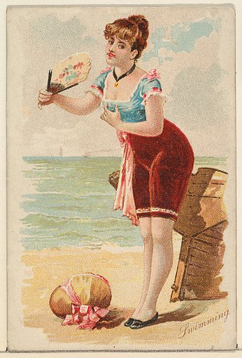 Swimming, from the Pretty Athletes series (N196) issued by Wm. S. Kimball & Co.