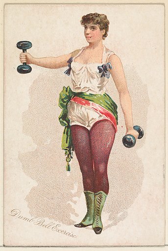 Dumbbell Exercise, from the Pretty Athletes series (N196) issued by Wm. S. Kimball & Co.