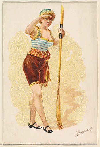 Rowing, from the Pretty Athletes series (N196) issued by Wm. S. Kimball & Co.