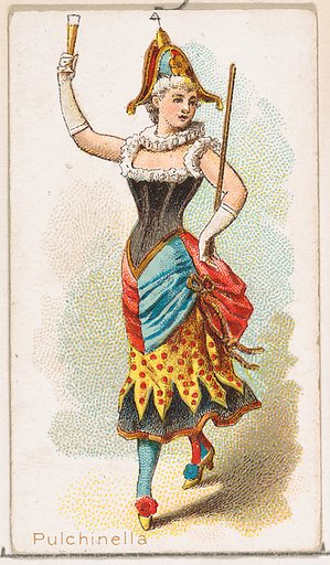 Pulchinella Dancer, from the Dancing Women series (N186) issued by Wm. S. Kimball & Co.