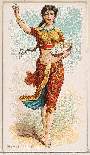 Hindostanee Dancer, from the Dancing Women series (N186) issued by Wm. S. Kimball & Co.