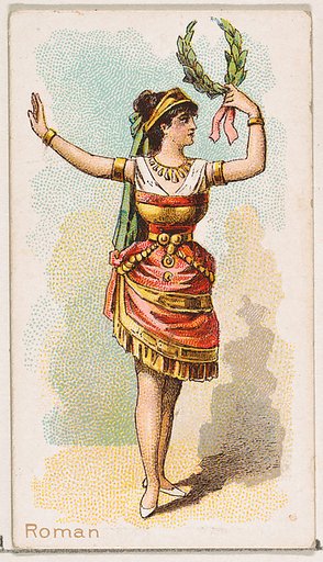 Roman Dancer, from the Dancing Women series (N186) issued by Wm. S. Kimball & Co.