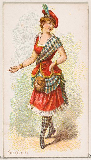Scotch Dancer, from the Dancing Women series (N186) issued by Wm. S. Kimball & Co.