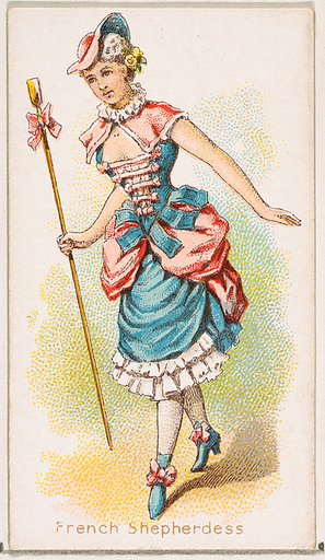 French Shepherdess Dancer, from the Dancing Women series (N186) issued by Wm. S. Kimball & Co.