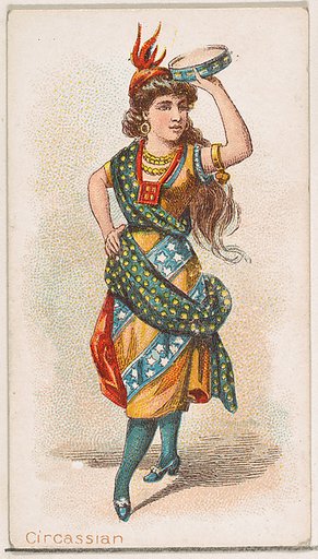 Circassian Dancer, from the Dancing Women series (N186) issued by Wm. S. Kimball & Co.