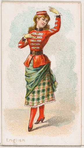 English Dancer, from the Dancing Women series (N186) issued by Wm. S. Kimball & Co.