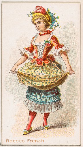 Rococo French Dancer, from the Dancing Women series (N186) issued by Wm. S. Kimball & Co.
