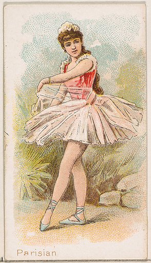 Parisian Dancer, from the Dancing Women series (N186) issued by Wm. S. Kimball & Co.