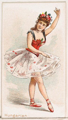 Hungarian Dancer, from the Dancing Women series (N186) issued by Wm. S. Kimball & Co.