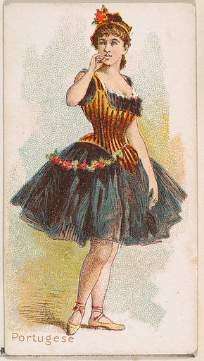 Portuguese Dancer, from the Dancing Women series (N186) issued by Wm. S. Kimball & Co.