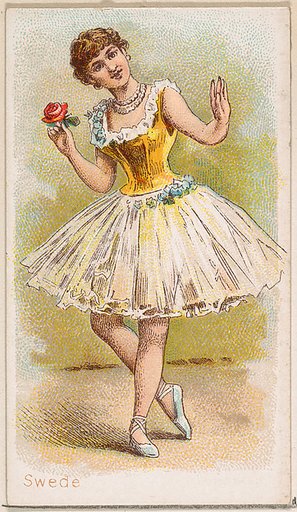Swedish Dancer, from the Dancing Women series (N186) issued by Wm. S. Kimball & Co.