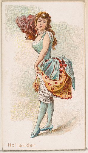 Hollander Dancer, from the Dancing Women series (N186) issued by Wm. S. Kimball & Co.