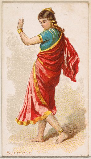 Burmese Dancer, from the Dancing Women series (N186) issued by Wm. S. Kimball & Co.