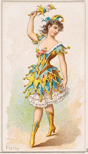 Folly Dancer, from the Dancing Women series (N186) issued by Wm. S. Kimball & Co.