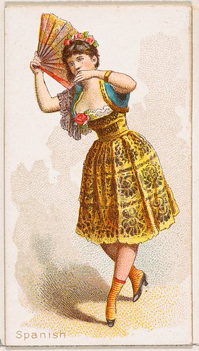 Spanish Dancer, from the Dancing Women series (N186) issued by Wm. S. Kimball & Co.