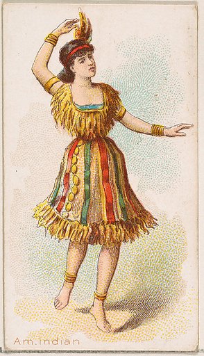 American Indian Dancer, from the Dancing Women series (N186) issued by Wm. S. Kimball & Co.