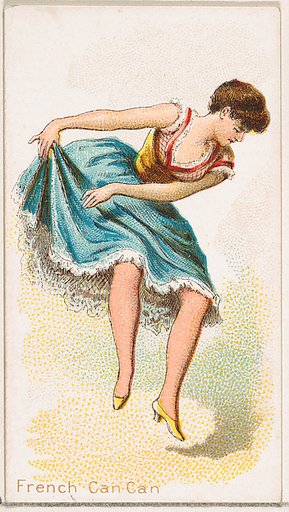 French Can-Can Dancer, from the Dancing Women series (N186) issued by Wm. S. Kimball & Co.
