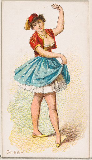 Greek Dancer, from the Dancing Women series (N186) issued by Wm. S. Kimball & Co.