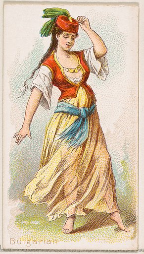 Bulgarian Dancer, from the Dancing Women series (N186) issued by Wm. S. Kimball & Co.