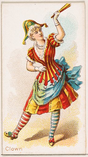 Clown Dancer, from the Dancing Women series (N186) issued by Wm. S. Kimball & Co.