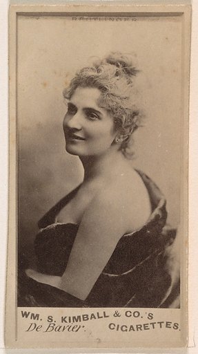 Miss de Bavier, from the Actresses series (N203) issued by Wm. S. Kimball & Co.