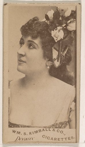 Miss Devaux, from the Actresses series (N203) issued by Wm. S. Kimball & Co.