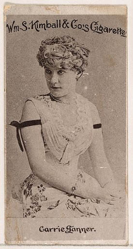 Carrie Tanner, from the Actresses series (N190) issued by Wm. S. Kimball & Co.