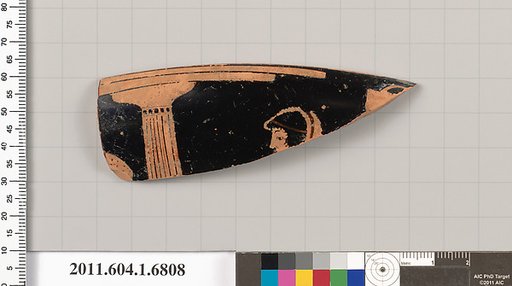 Terracotta rim fragment of a kylix (drinking cup)