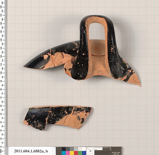 Terracotta rim fragments of a kylix (drinking cup)