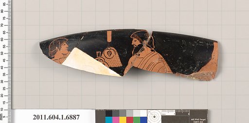 Terracotta rim fragment of a kylix (drinking cup)